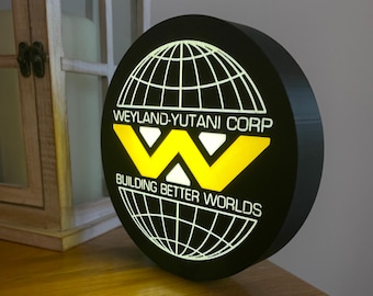 Lámpara de escritorio y pared de ciencia ficción con conexión USB-C de Weyland Yutani - Construyendo mundos mejores