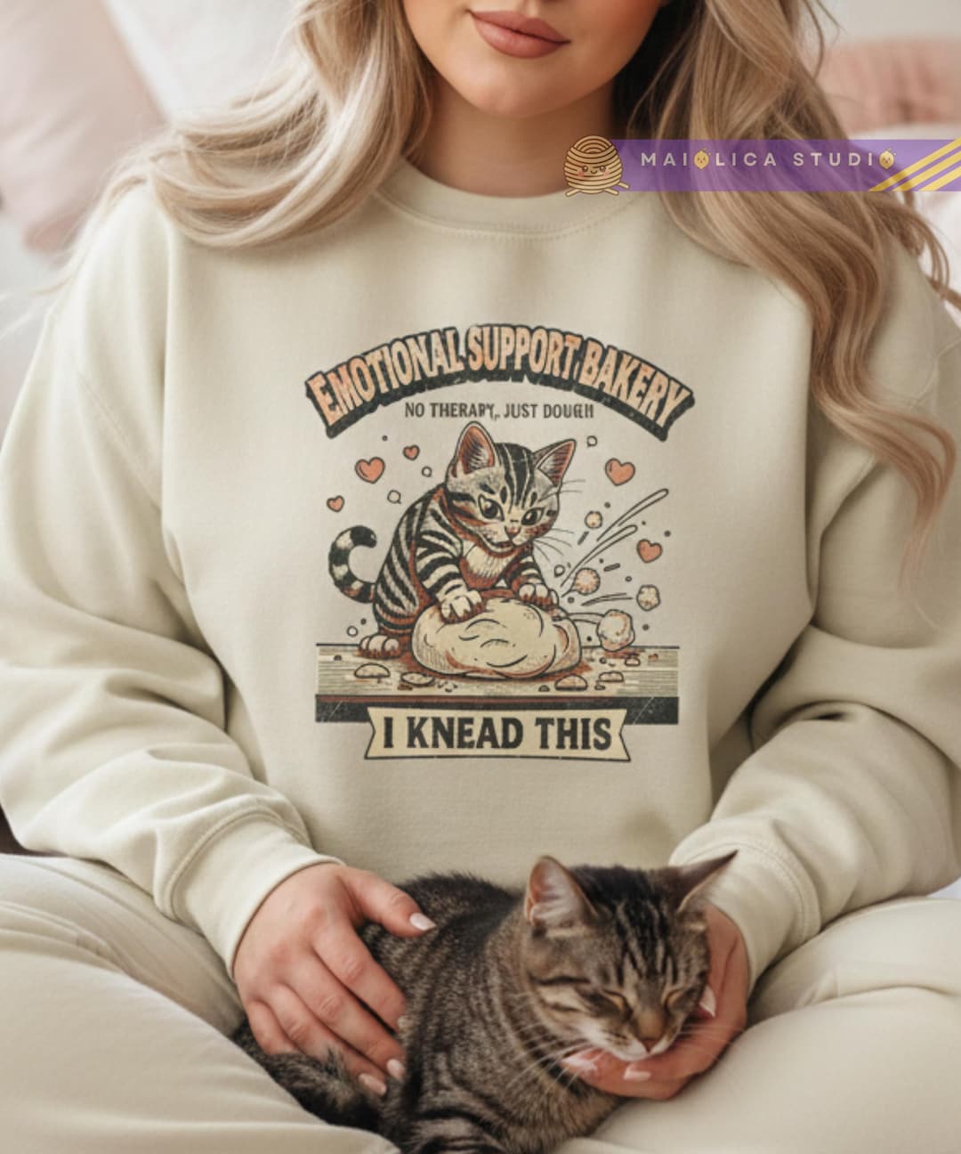 Photo inspiration: Emotional Support Bakery Png Funny Cat Kneading Dough Sublimation I Photo Inspiration