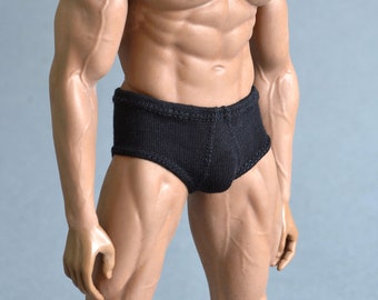1/6 XXL Black Slip: Handgemachte Unterwäsche für Actionfiguren
