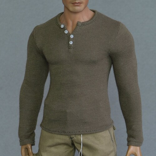 1/ 6th Scale Henley Shirt Inspired by 