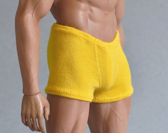 1/ 6th scale XXL yellow trunks men's underwear fits Phicen TBLeague M34 M35 M36 and Hot Toys TTM 20 size bigger figures and male dolls