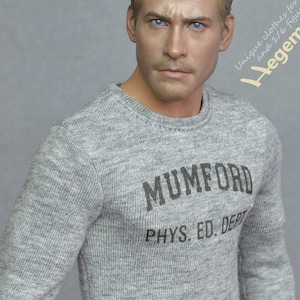 1/6th scale Mumford T-shirt / sweatshirt / sweater inspired by Beverly Hills Cop - fit ~ 12-inch figures e.g. HT TTM 19 TBLeague M31 M32 M33