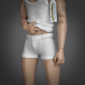 1/ 6th scale white trunks men&#39;s underwear fits ~ 12 inch figures dolls e.g. HT TTM 19 Phicen TBLeague M31 M32 M33 Fashion Royalty Homme