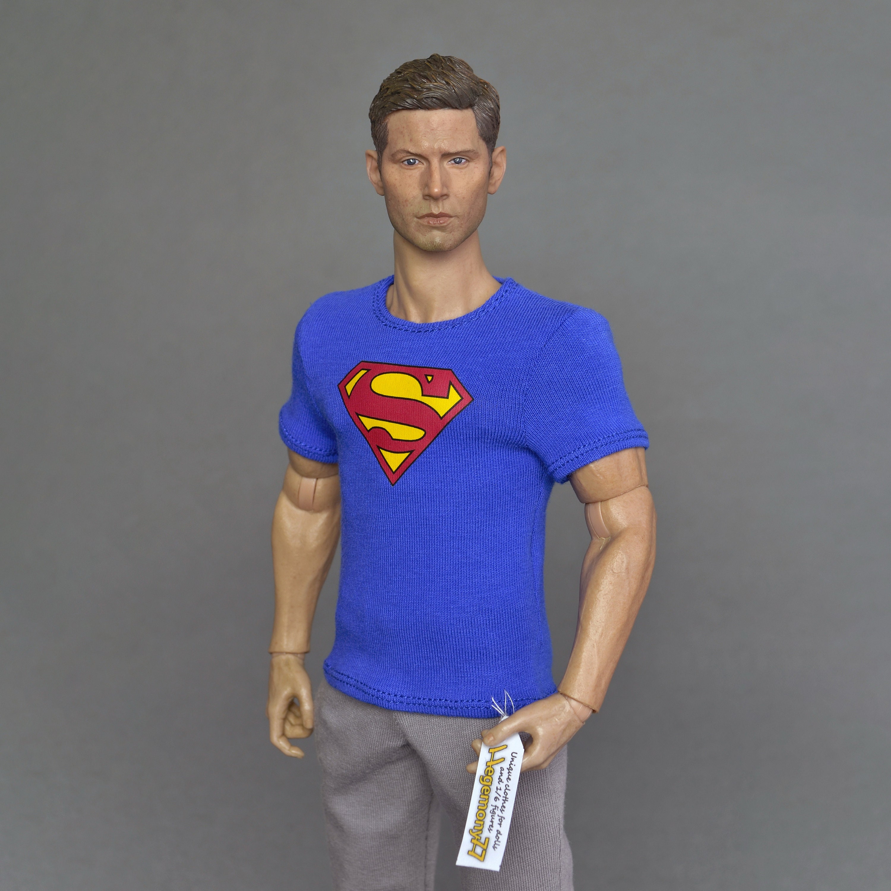 1/6 Scale Royal Blue Superman T-shirt Fits 12 Inch Poseable Figure
