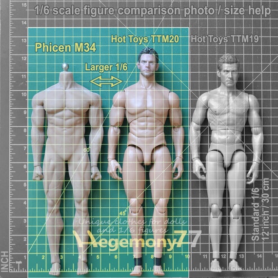 1/ 6th Scale XXL Brown Trunks Men's Underwear Fits Phicen Tbleague M34 M35  M36, Hot Toys TTM 20 Size Larger Figures, Male Dolls 