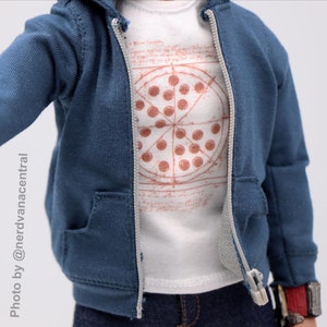 1/6 Scale Peter Parker Pizza T-Shirt, Civil War Spider-Man Inspired image 2