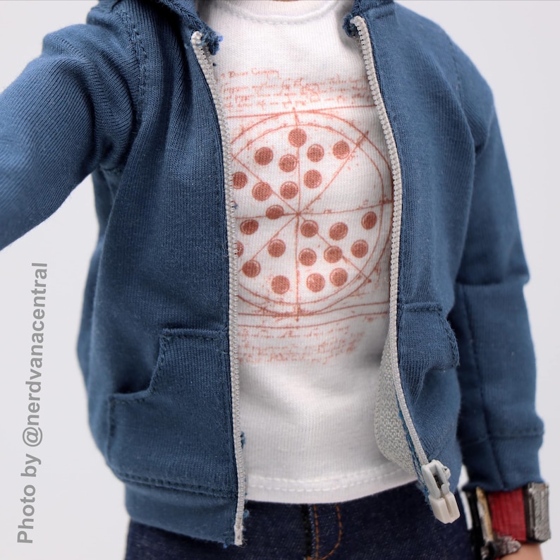 1/6 Scale Peter Parker Pizza T-Shirt, Civil War Spider-Man Inspired image 2