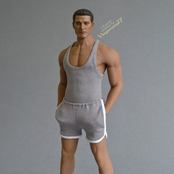 Grey Body Suit for 12 inch Male figure