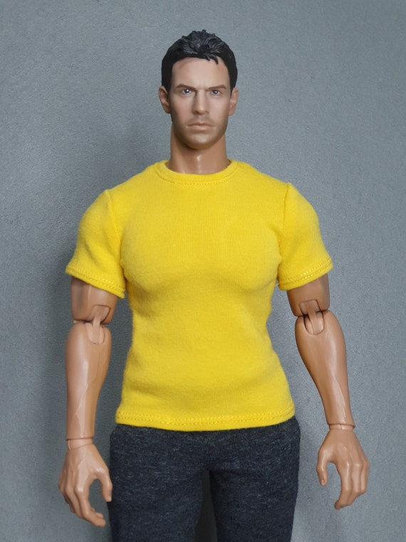 1/ 6th Scale XXL Yellow T-shirt Fits Tbleague Phicen M34 M35 and