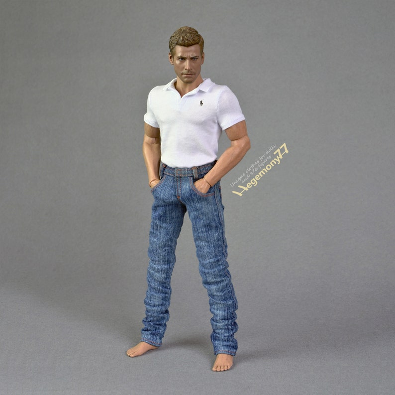 1/6 Male Denim Jeans Pants Trousers Clothes Clothing Fit 12'' Man...