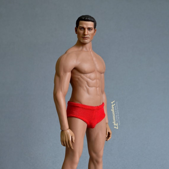 1/ 6th Scale Red Briefs Men's Underwear Fits 12 Inch Figures Dolls