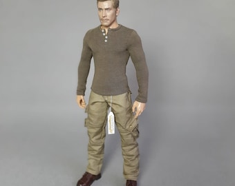 1 6th Scale Henley Shirt Inspired by Dexter Morgan for 12 Inch