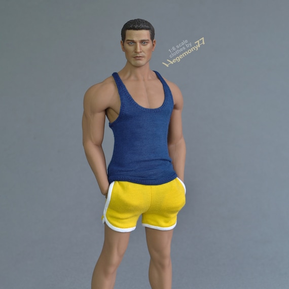 1/ 6th Scale Navy Blue Tank Top Vest- Fits ~ 12 Inch Figures E.g.