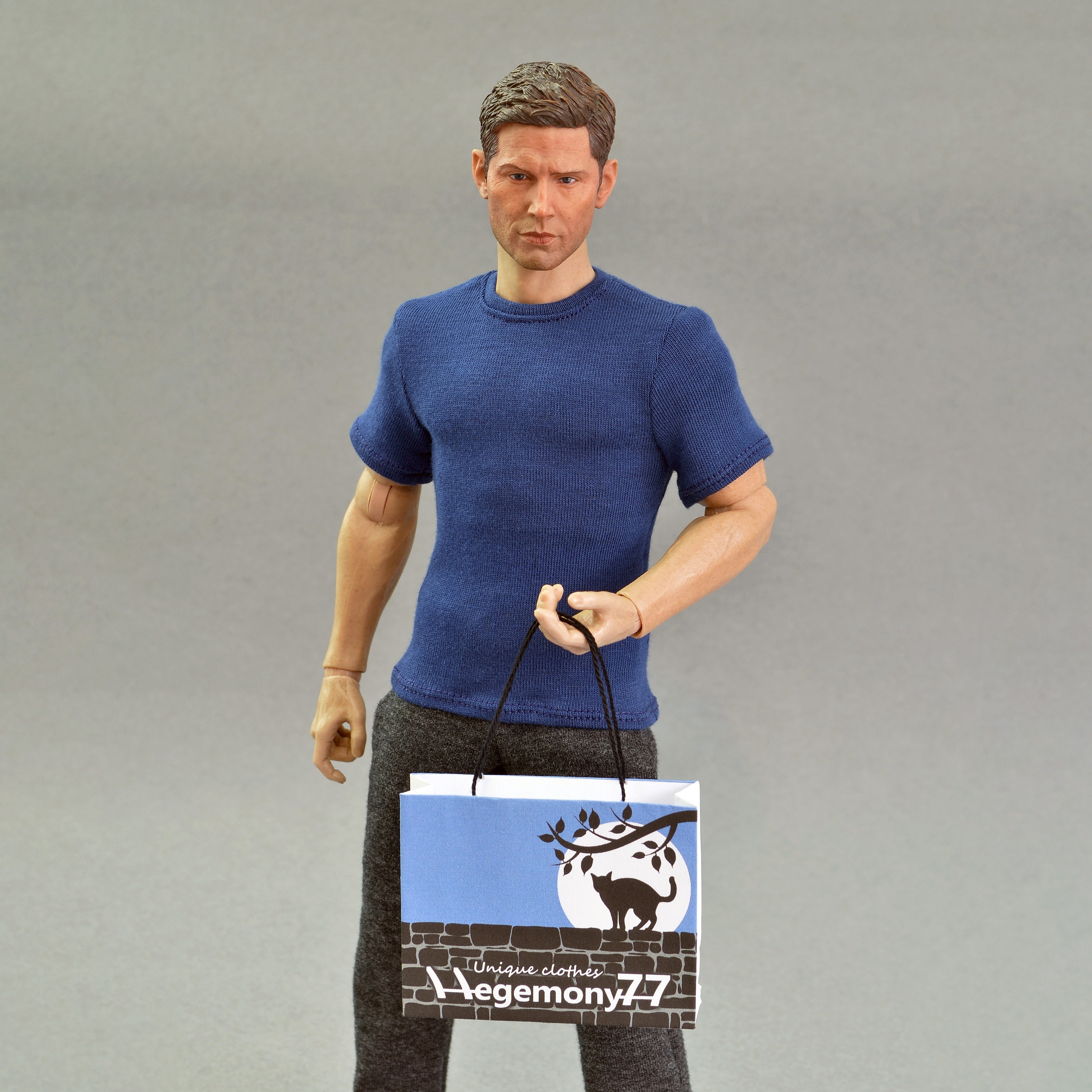 1/6フィギュア服　S07Cサイズ　Say What　ネイビー 1:12 スケールマンフィギュアファッション服 6 インチ男性