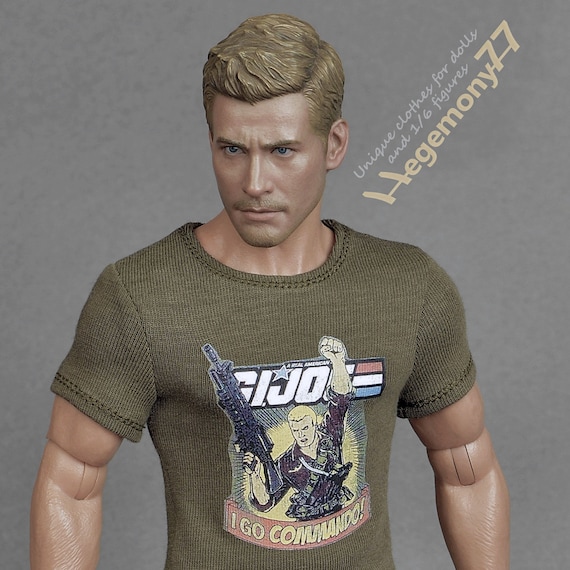 1/ 6th Scale GI JOE Duke I Go Commando T-shirt Fits 12 Inch Collectible  Figures E.g. Hot Toys TTM 18, 19, 21 Phicen Tbleague M31 M32 M33 