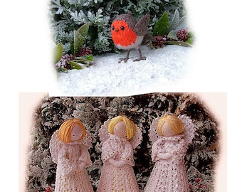 Robin Redbreast and Little Angels knitting pattern by Georgina Manvell
