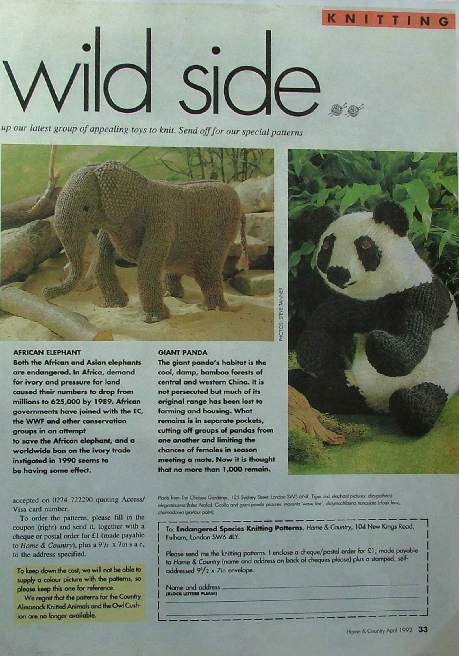 GIANT PANDA Knitting Pattern by Georgina Manvell Pdf Download - Etsy