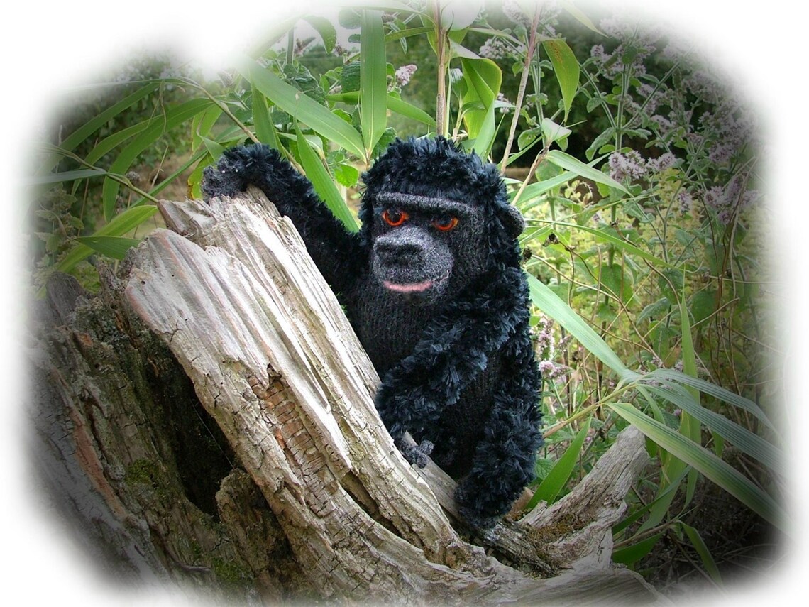 MOUNTAIN GORILLA Toy Knitting Pattern by Manvell Pdf Etsy