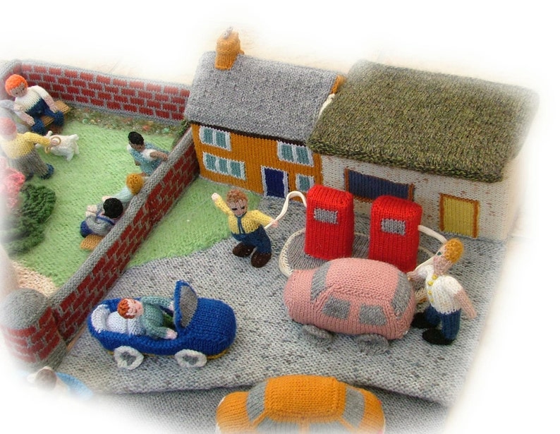 LITTLE KNITTINGTON village toy knitting pattern by Georgina Manvell pdf download image 2