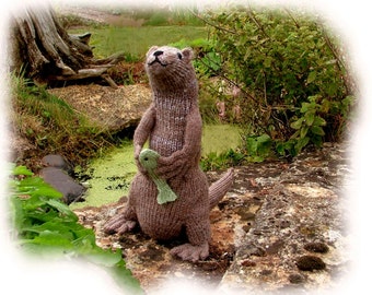 MR OTTER  toy knitting pattern by Georgina Manvell