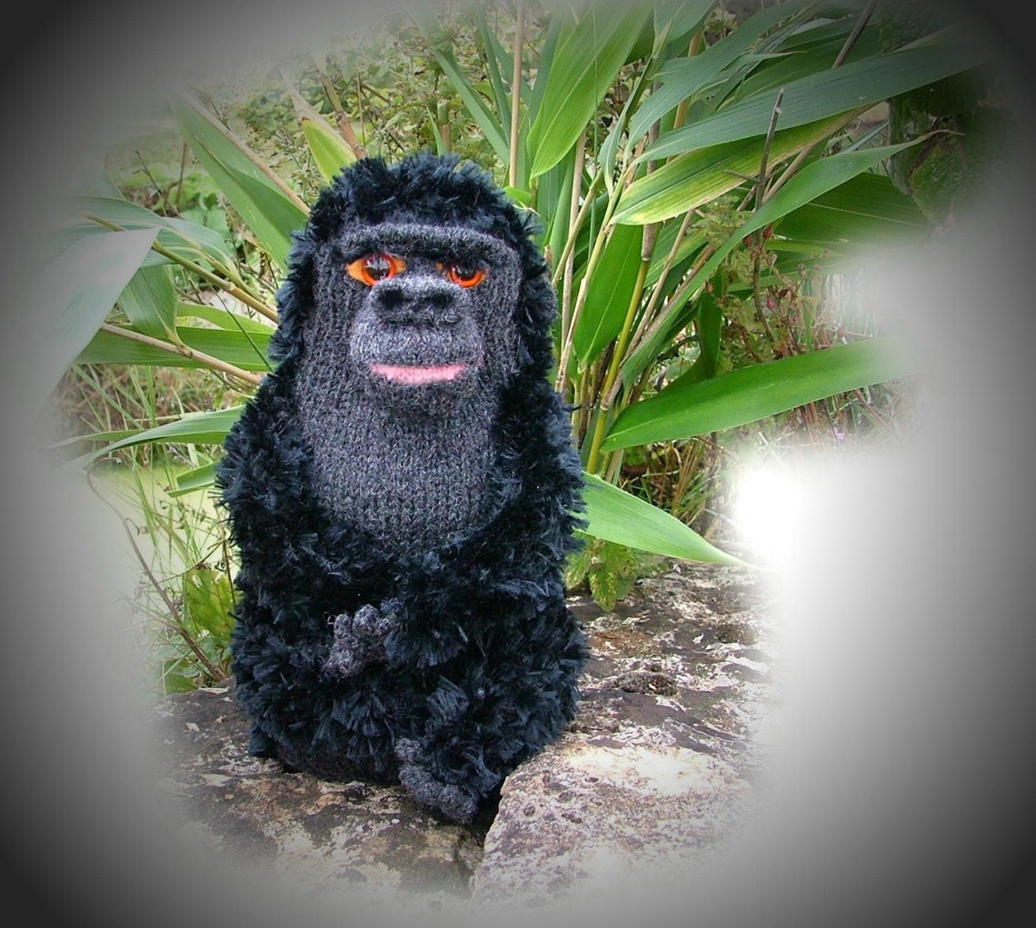 MOUNTAIN GORILLA Toy Knitting Pattern by Manvell Pdf Etsy