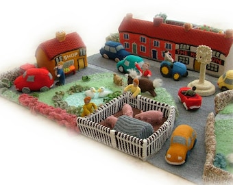 LITTLE KNITTINGTON village toy  knitting pattern by Georgina Manvell pdf download