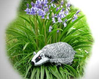 MR BADGER  toy knitting pattern by Georgina Manvell PDF download