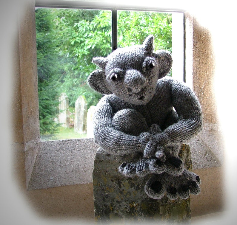 GOSWALD of Graveney St George Gargoyle toy knitting pattern by Georgina Manvell image 3