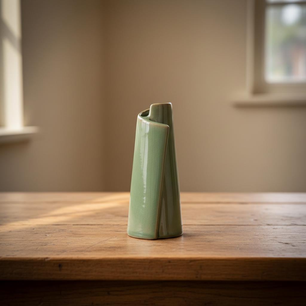 Vase Céramique Vert Sauge Design — Beyit