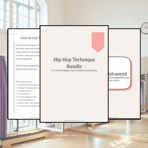 Hip Hop Technique Bundle | 3-Level Class Plan PDF