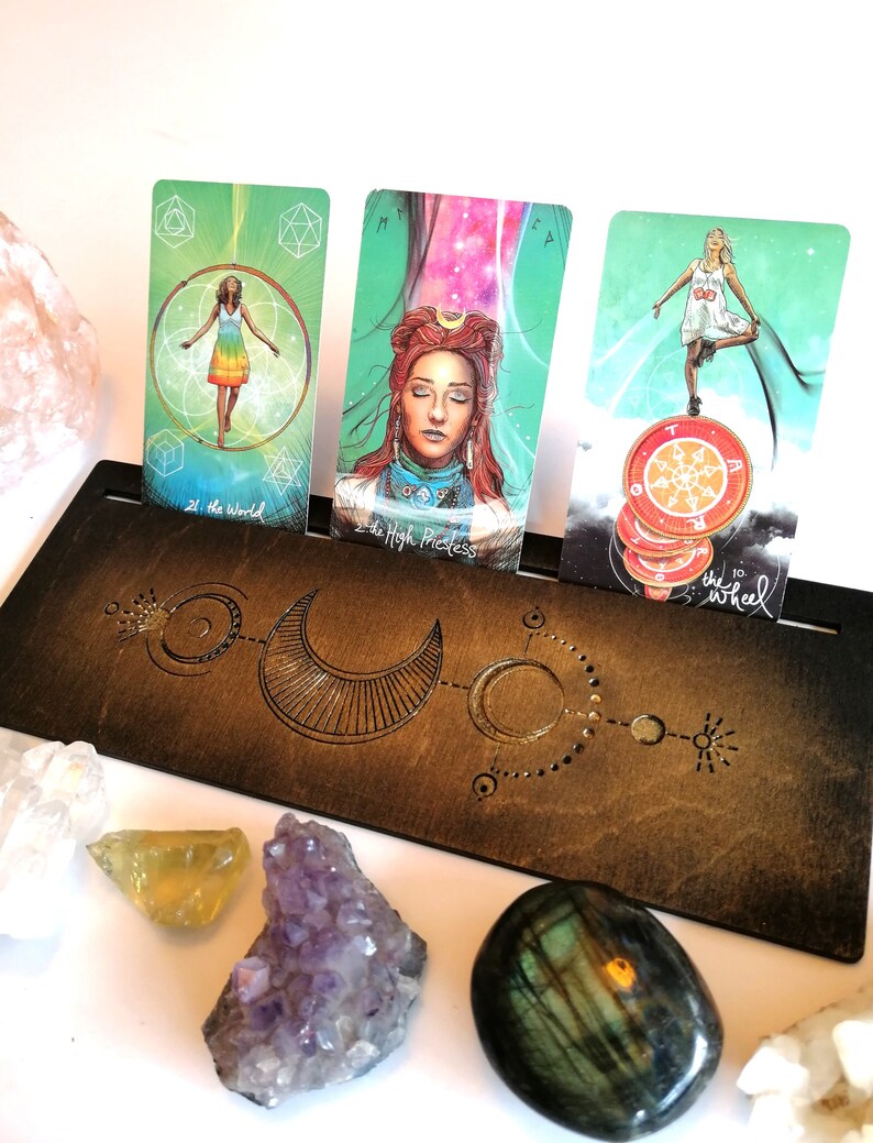 Tarot card stand tarot card display laser engraved Etsy