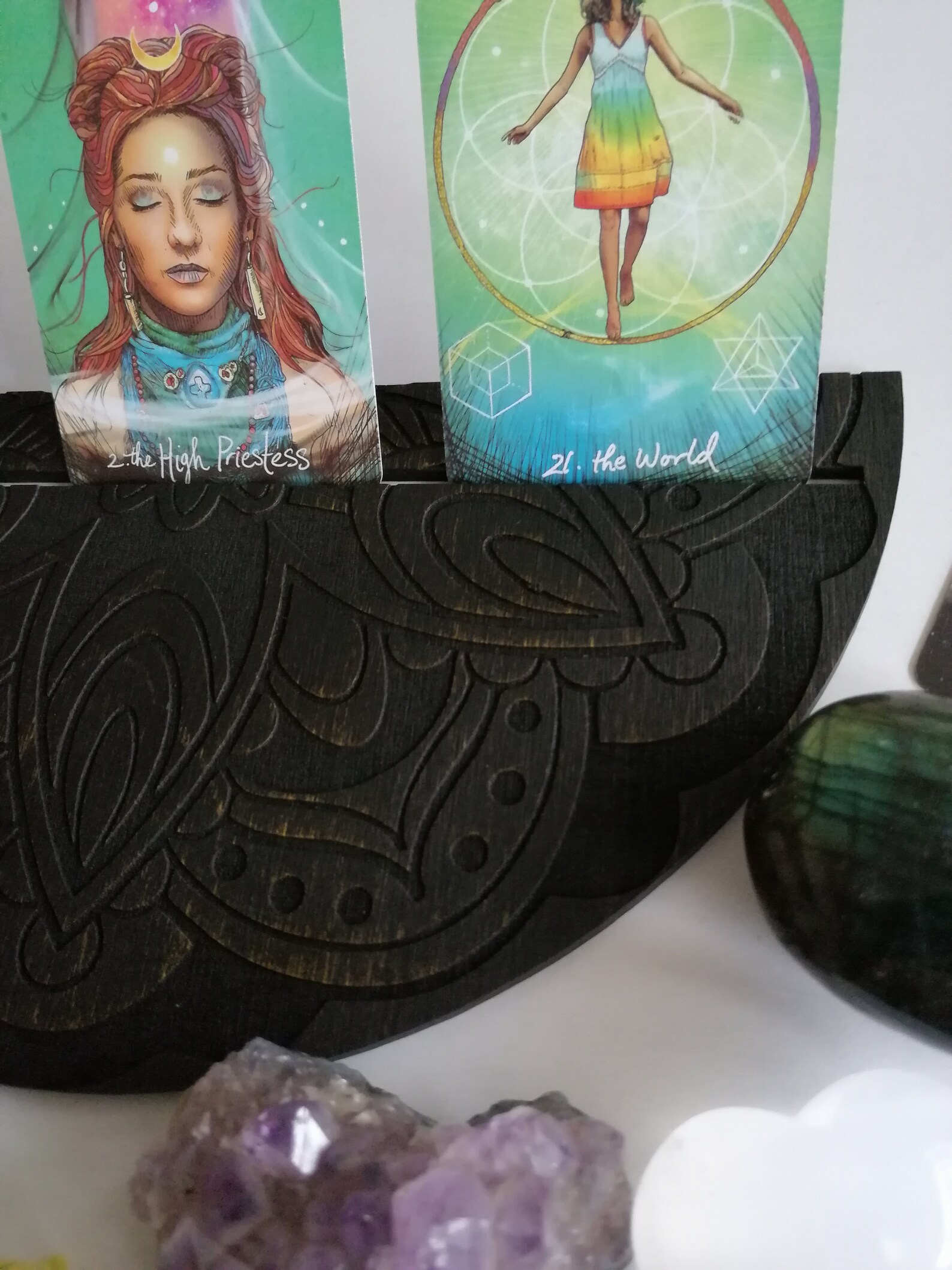 Tarot Card Stand Tarot Card Display for 3 Cards Laser Etsy