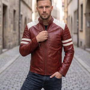 Tyler Durden Fight Club Jacket, Brad Pitt Project Mayhem Costume for Men
