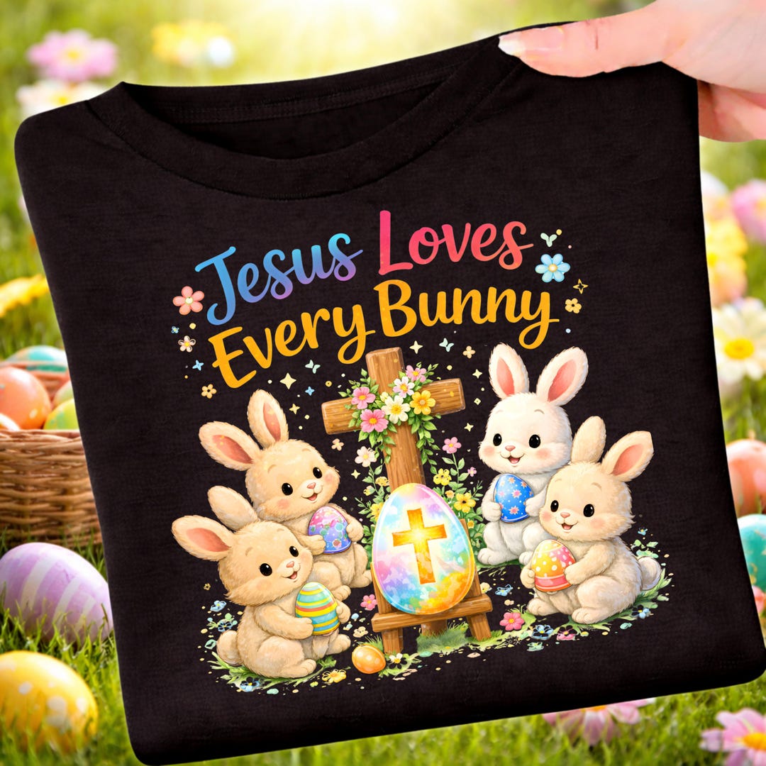 Jesus Loves Every Bunny PNG Christian Easter Bunny PNG Religious Easter ...