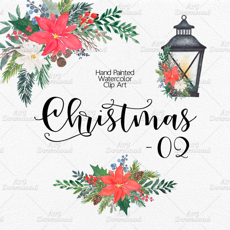 photo Farmhouse Christmas Tree Clipart floral christmas christmas tree