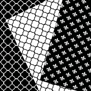 Black and White Digital Scrapbooking Paper - Printable, Scrapbook Paper ...