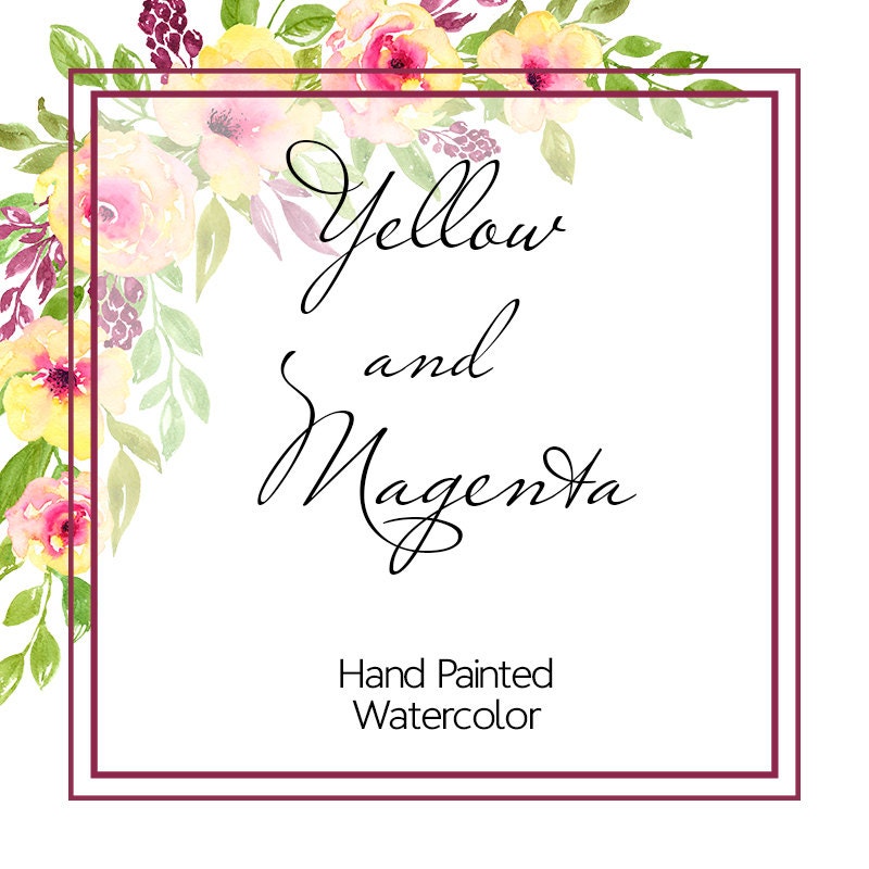 Flower Clipart Watercolor Floral Clip Art Digital Clipart | Etsy