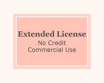 Extended License for Commercial Use - No Credit Commercial License