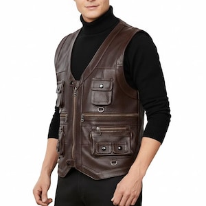 Vanson Leather Vest - Etsy