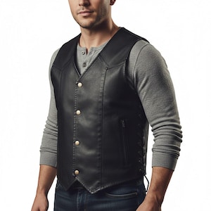 Vanson Leather Vest - Etsy