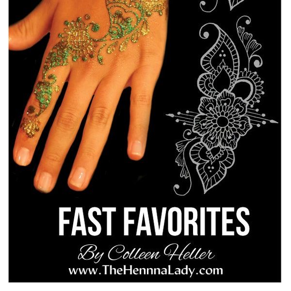 Fast Favorites door TheHennaLady.com - PDF eBook met snelle bloemenhenna mehndi-ontwerpen door Colleen Heller