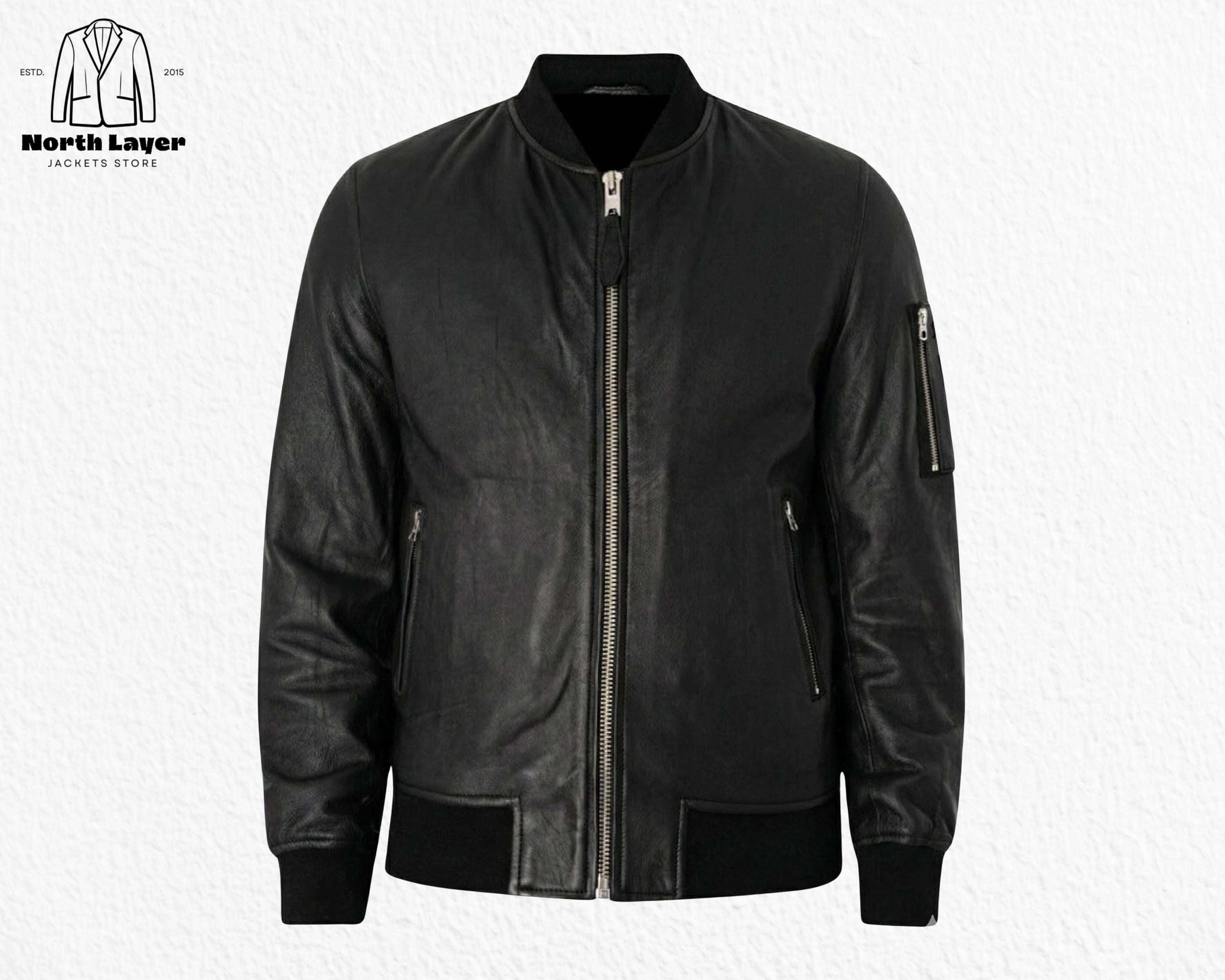 Ma1 Leather Jacket - Etsy