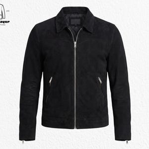 quilting liner real suède jacket/black Quilted Suede Jacket - Etsy UK