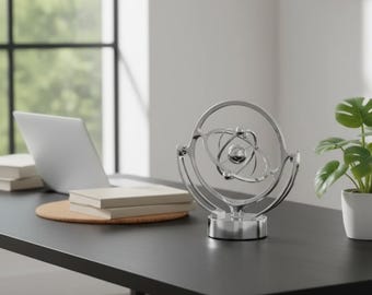 Kinetic Orbital Magnetic Pendulum Desk Decor Rotating Milky Way Motion Art Display for Office