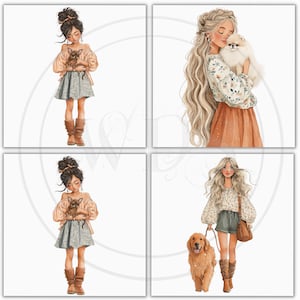 Whimsical Dog Lover Clipart: Watercolor Graphics (Digital Download – 78 PNGs) image 13