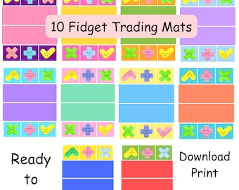 Fidget Trading Mat PDF, Squishy Exchange Board, Small and Large both Sizes, Instant Download, Commercial Use