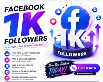Get 1K Organic Facebook Followers Guide | No Auto-Followers | Real Followers | Boost Your Page Fast  | Instant Delivery