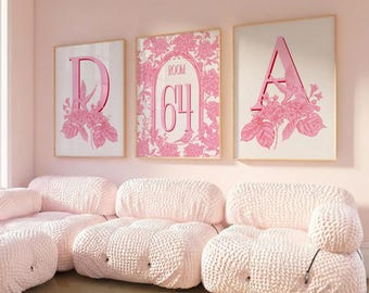 Make Your Chinoiserie Gallery Wall Poster,  French Country Style Flower Digital Artwork, Bedroom, Entry Way, Nursery Room, Dorm Room Poster