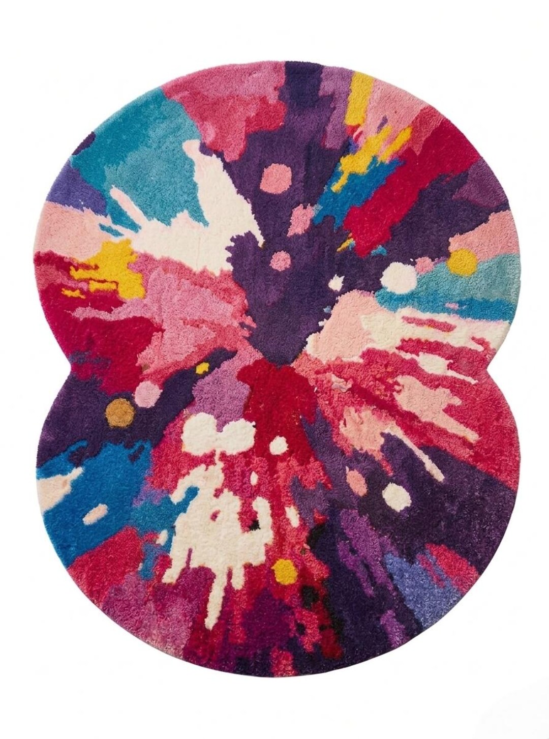 Abstract Paint Splash Hand-tufted Rug – Vibrant Modern Art for Your ...