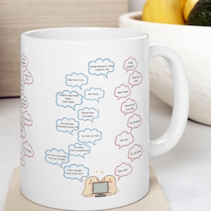 Grappige AI-promptmok - Overthinking Ideas-koffiemok
